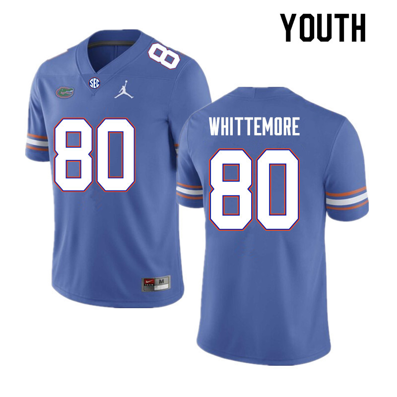 Youth #80 Trent Whittemore Florida Gators College Football Jerseys Sale-Royal - Click Image to Close